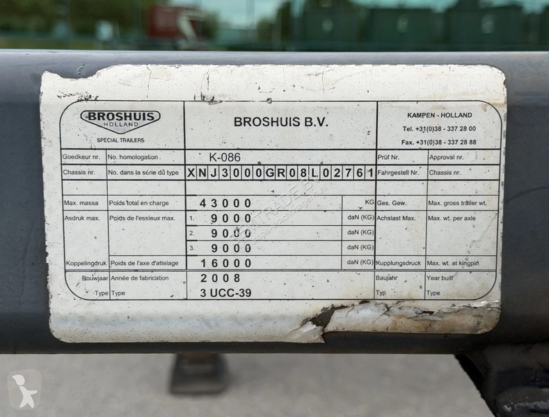 Semirimorchio Broshuis 3UCC-39 3 UCC-39 MFCC...