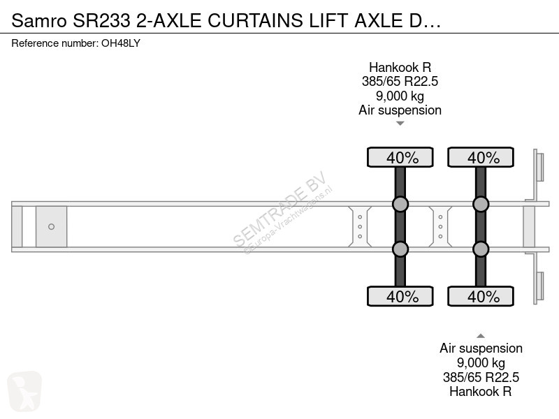 Samro SR233 2-AXLE CURTAINS LIFT AXLE DISC...