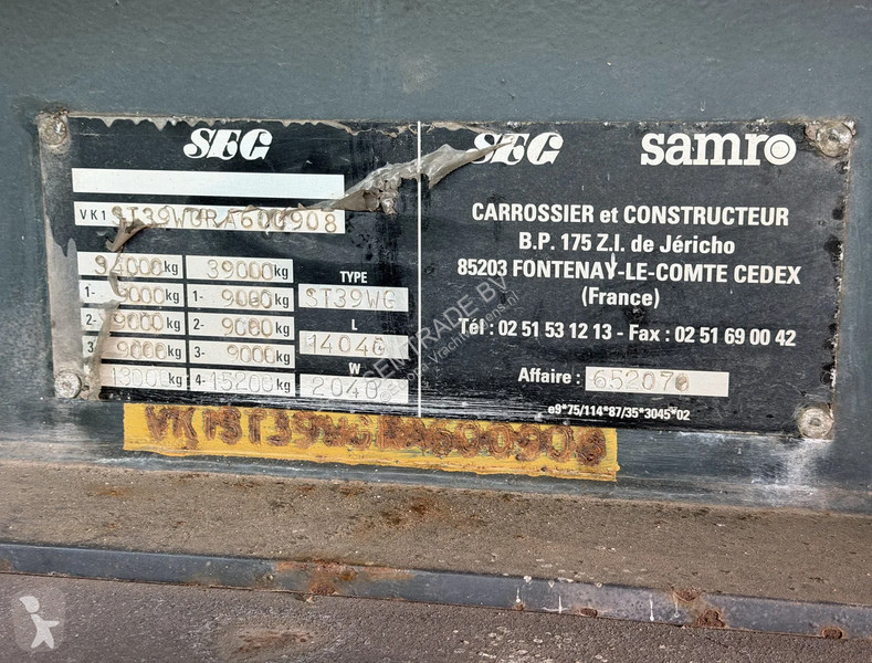 Samro ST39WGRA BPW AXLES DISC BRAKES SLIDING...