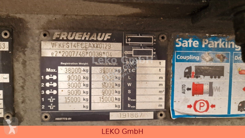 نصف مقطورة Fruehauf FRIGO SEMI 39T Vector...