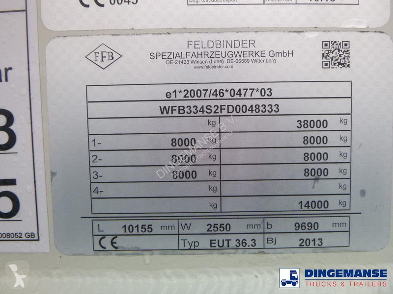 Semi reboque Feldbinder Powder tank alu 36 m3 /...