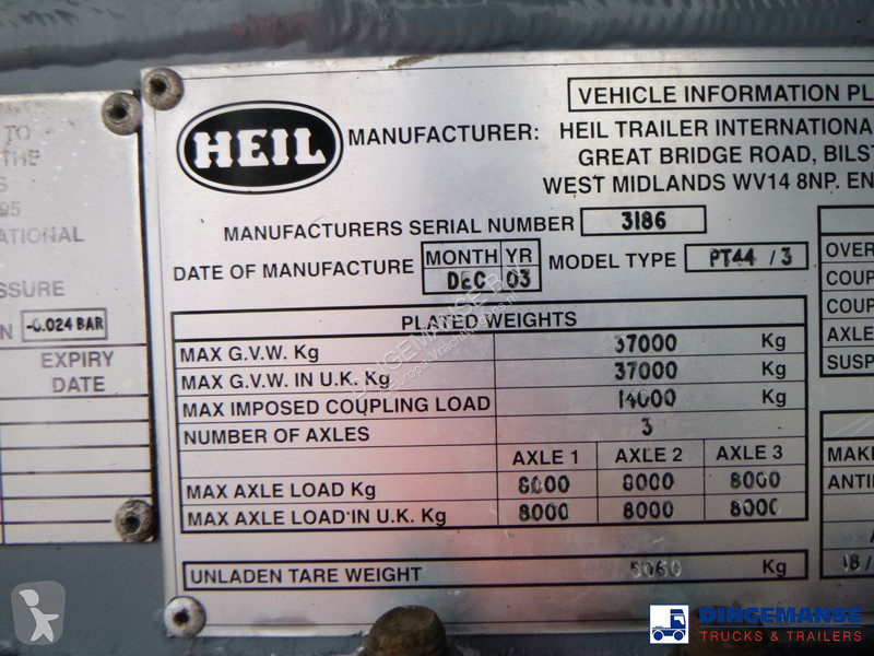 Semiremorca  Heavy oil tank alu 34.2 m3 / 1...