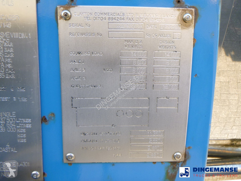 Semiremorca Clayton Chemical tank inox L4BN...