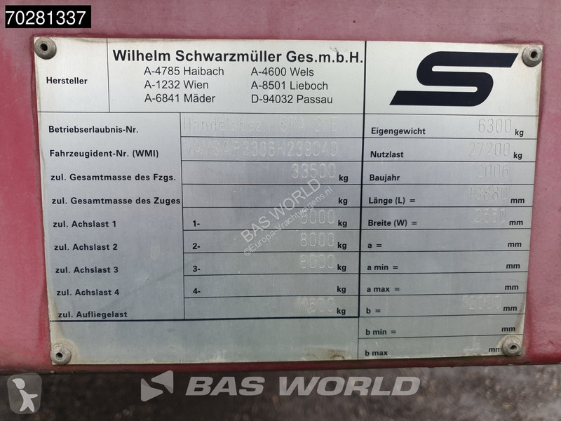 Semitrailer Schwarzmüller SPA 3/E