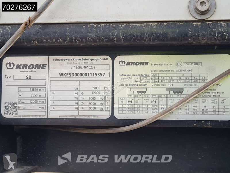 Semitrailer Krone 3 axles Edscha Anti...