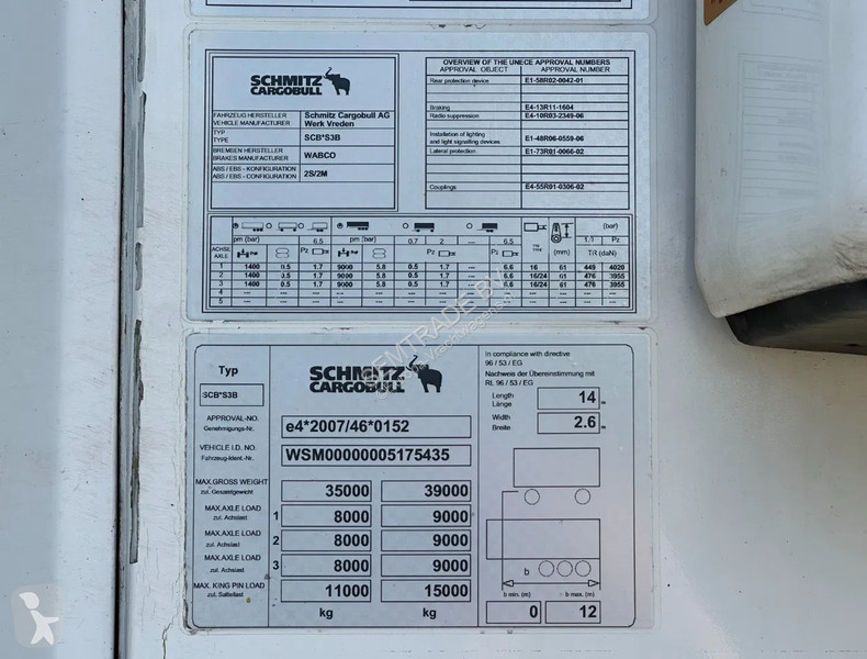 Oplegger Schmitz Cargobull SCB*S3B THERMO KING...