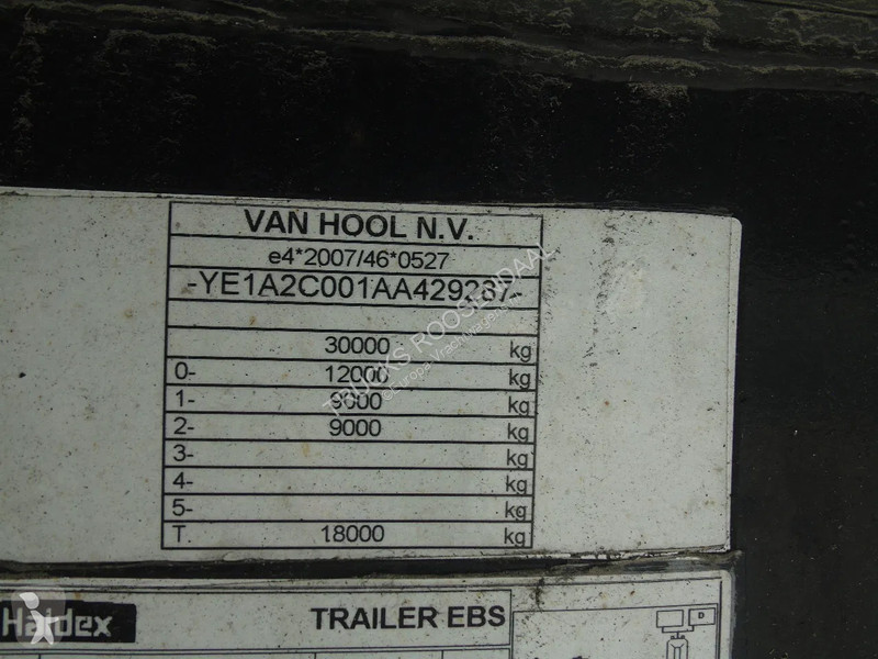 Semitrailer Van Hool 2x axle + rollers hydra