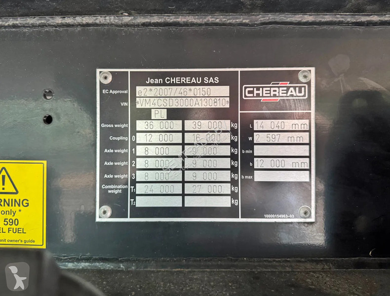 Semitrailer Chereau CSD3 247 CM WIDE 265 CM...