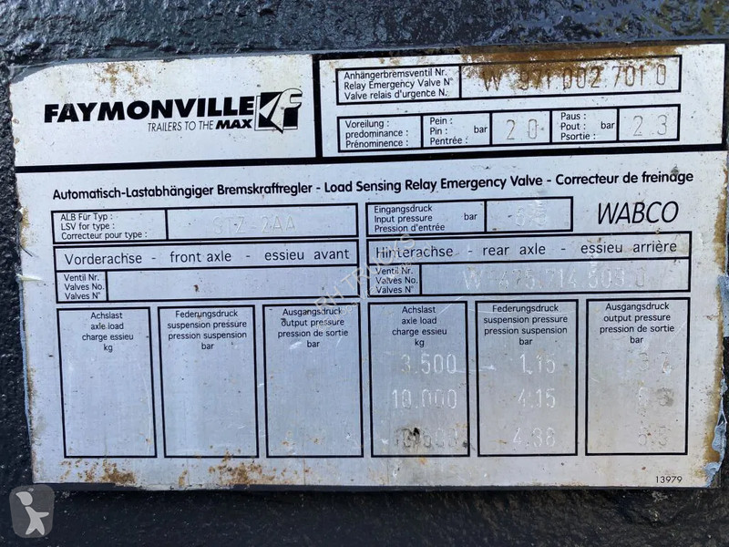 Semiremorca Faymonville STZ-2AA - 2 AXLES...