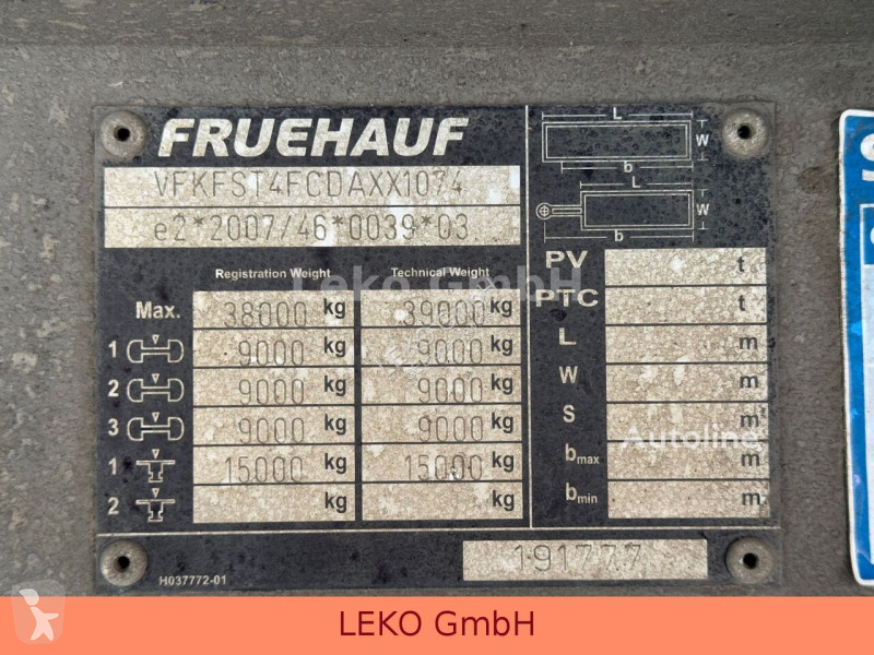 Semitrailer Fruehauf FST 4 FC Mit Carrier Vic...