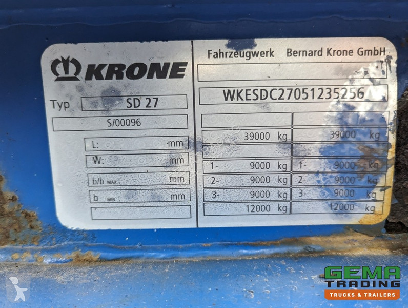 Semitrailer Krone 27 3-Assen BPW DrumBrakes -...