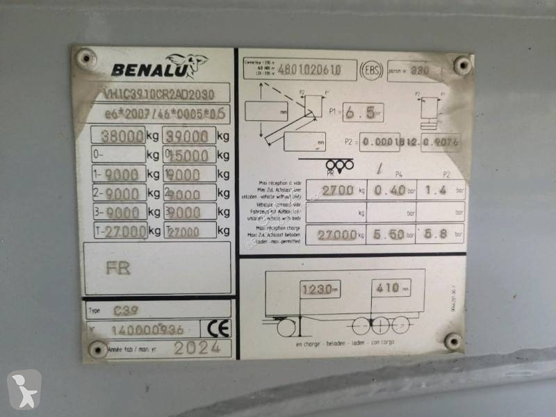 Semi remorque Benalu C39
