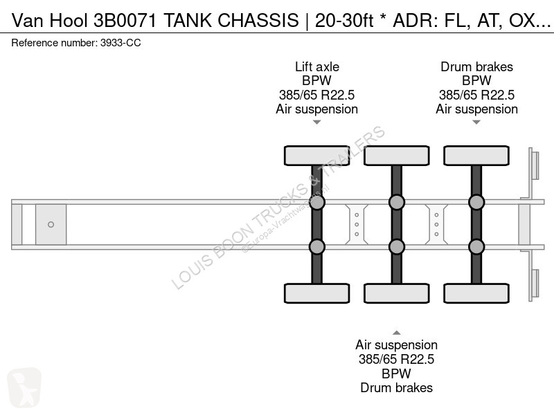 Oplegger Van Hool 3B0071 TANK CHASSIS | 20-30ft...
