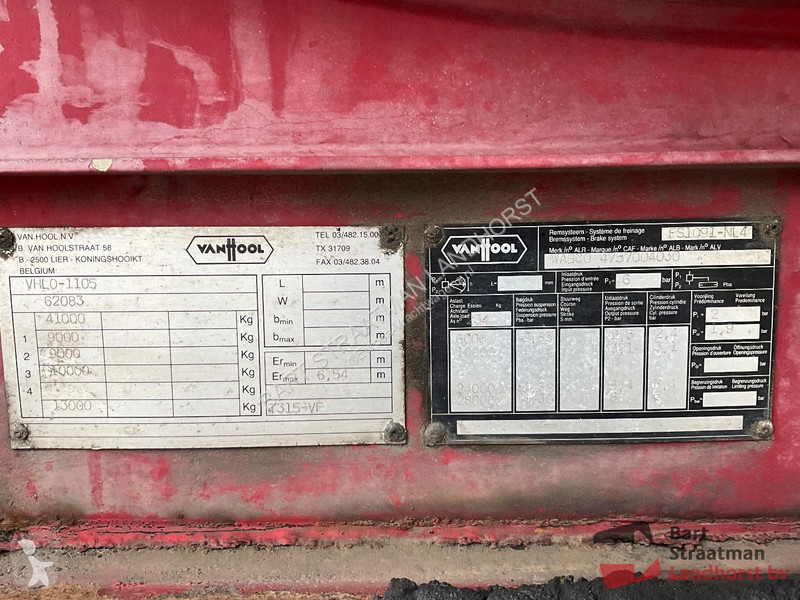 Semirremolque Van Hool T-315/VF 3assige 38m3...