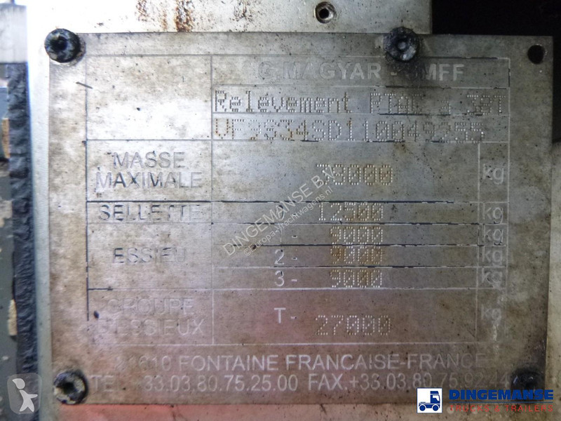 نصف مقطورة Magyar Bitumen / heavy oil tank inox...