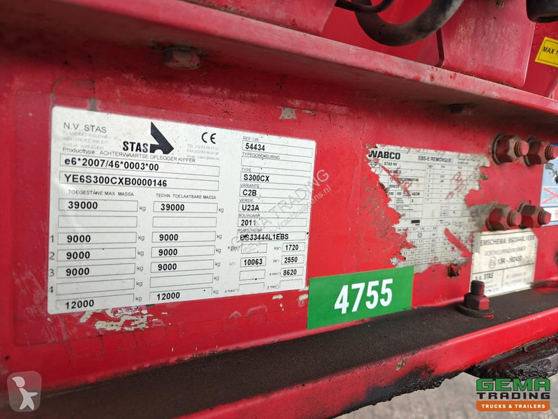 نصف مقطورة Stas S300CX 3-axle BPW - 29m³ -...
