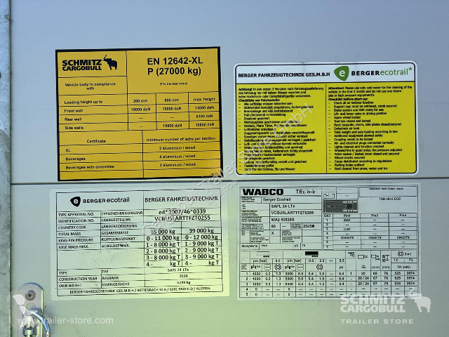 نصف مقطورة Berger Curtainsider Standard Getränke