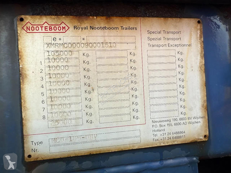 نصف مقطورة Nooteboom MC0 105-08V - 2X...