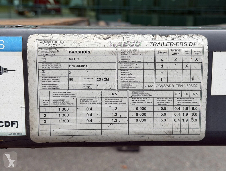 Semirimorchio Broshuis 3UCC-39 3 UCC-39 MFCC...