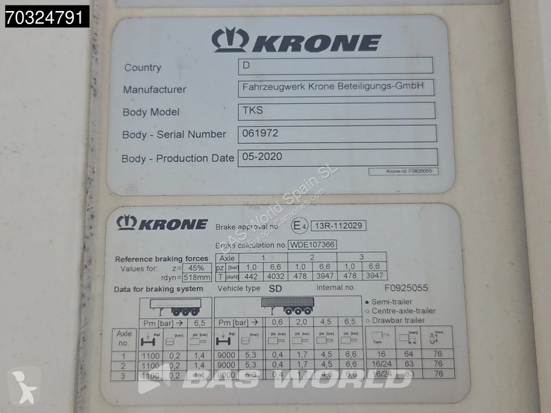 نصف مقطورة Krone Frigo Fridge Doppelstock
