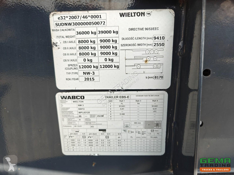 نصف مقطورة Wielton NW-3 28.3 m³ - Steel/Steel -...