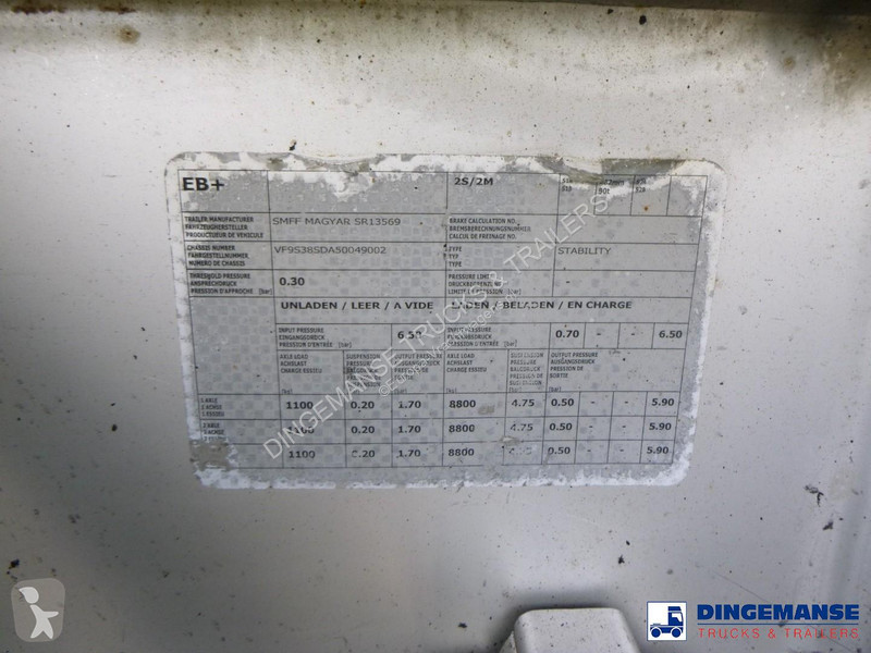 Félpótkocsi Magyar Bitumen tank inox 33.2 m3 /...