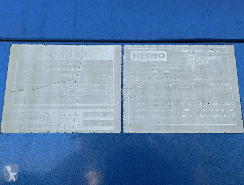 Sættevogn Heiwo HZO 39 HZO-39 ISOLATED BOX...