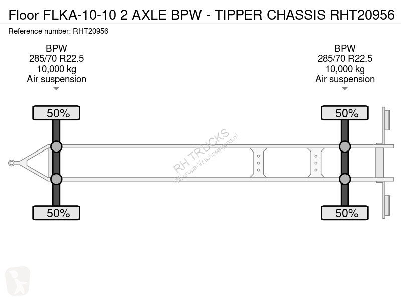 Semirremolque Floor FLKA-10-10 2 AXLE BPW -...
