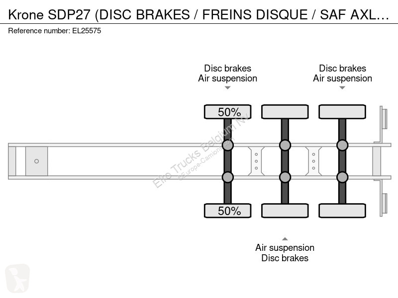نصف مقطورة Krone 27 (DISC BRAKES / FREINS...