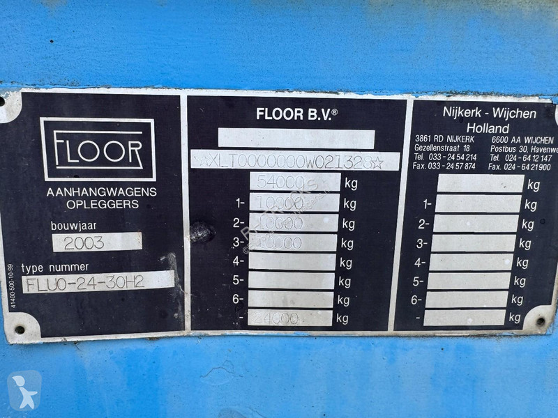 Floor FLUO-24-30H2 3 AXLE BPW + KENNIS...