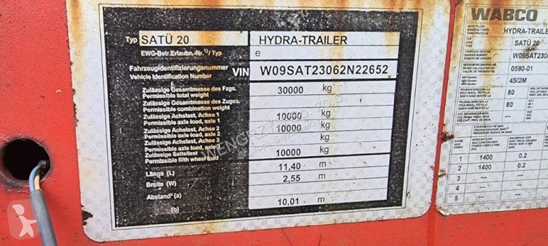 Sættevogn  Naczepa niskopodwoziowa typu semi, 2...