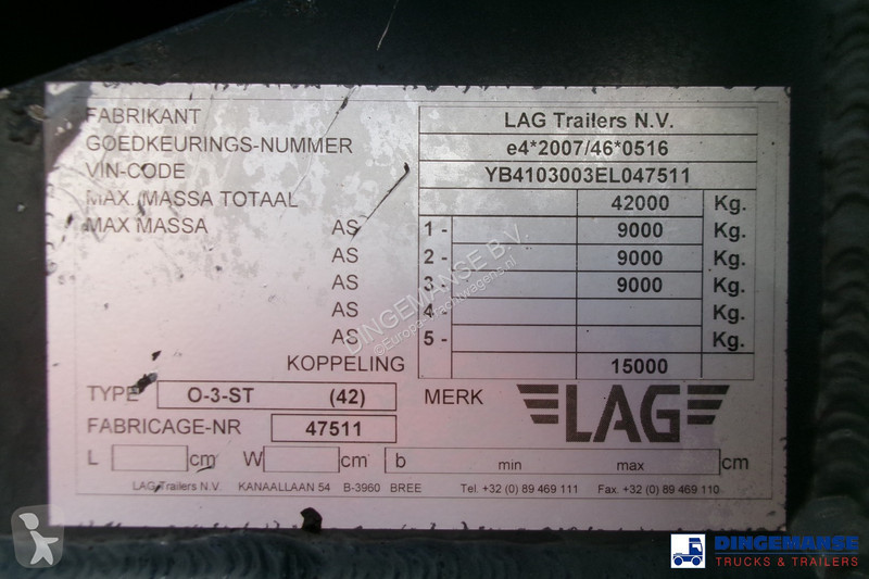 Semiremorca LAG Fuel tank alu 44.5 m3 / 6 comp...