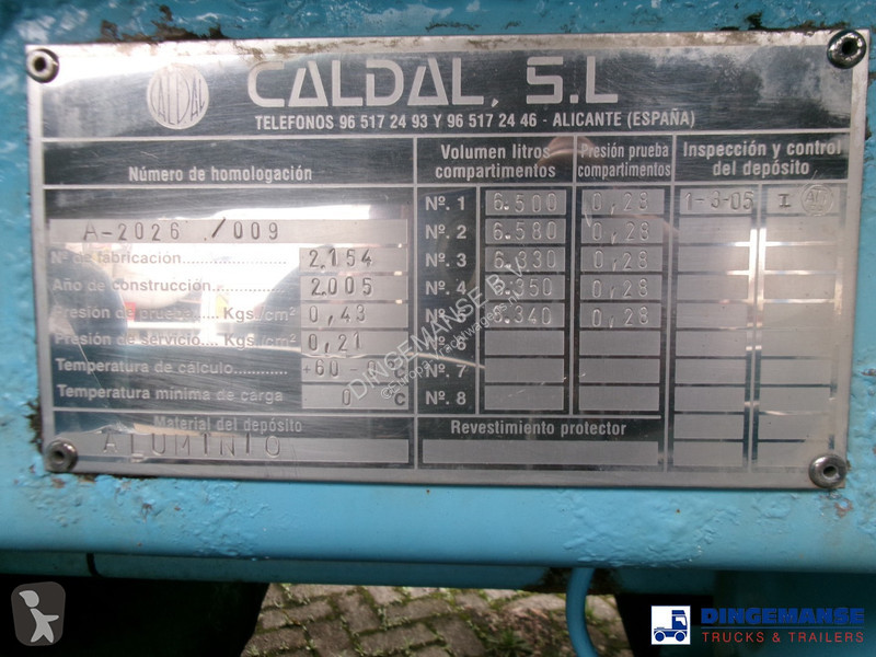 Semiremorca Caldal Fuel tank alu 30 m3 / 5 comp...