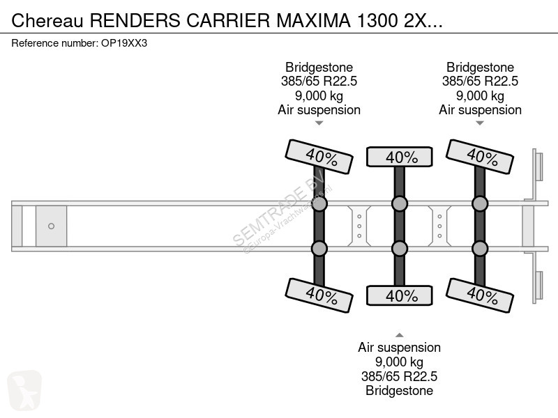 Semitrailer Chereau RENDERS CARRIER MAXIMA 1300...