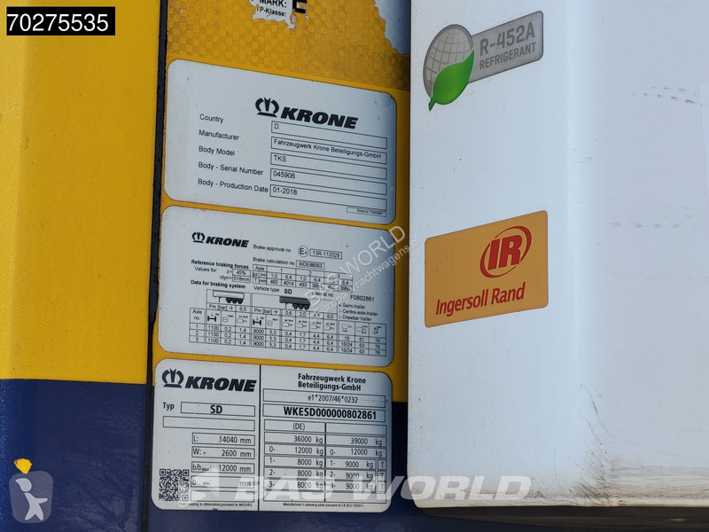 Oplegger Krone Thermo King SLXi 300 Doppelstock
