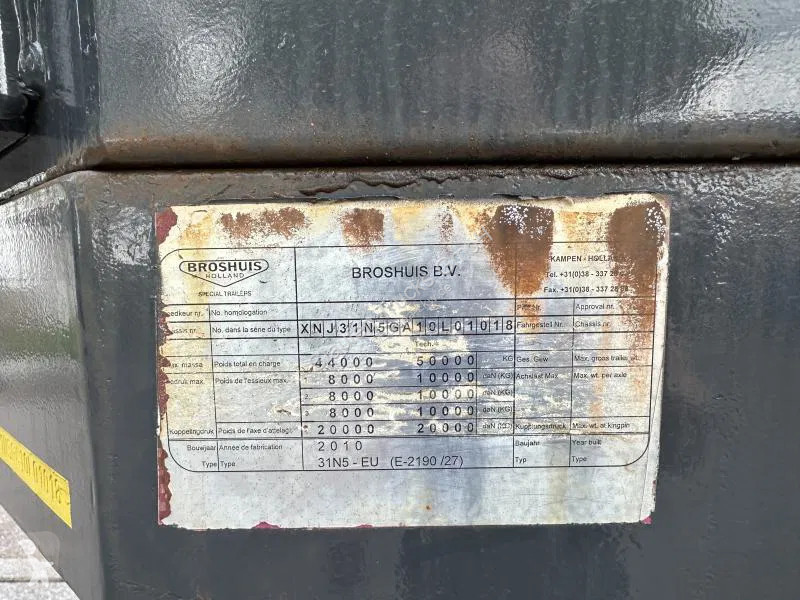 Semiremorca Broshuis Tele Semi Tieflader Luft...