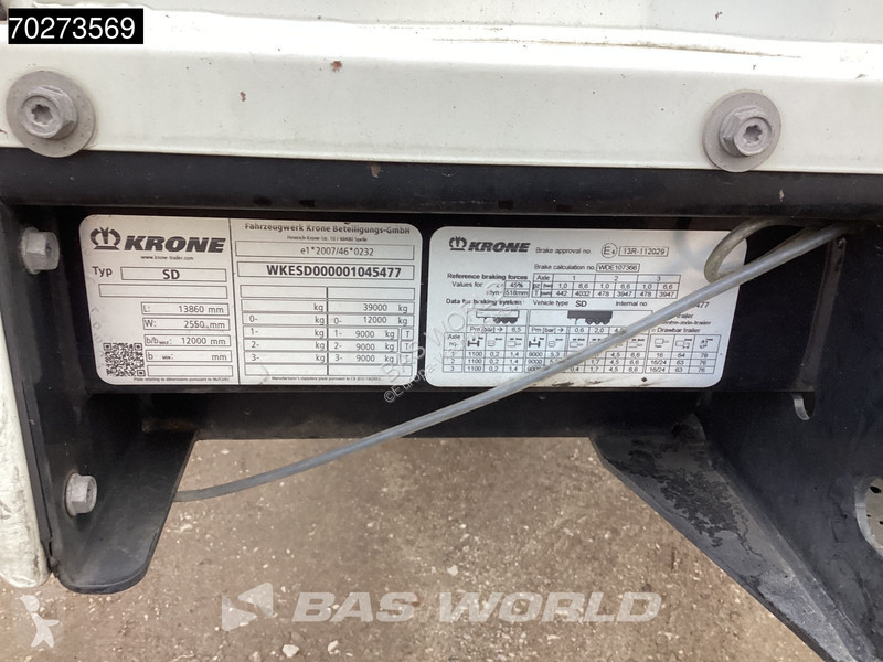 Semitrailer Krone 3 axles Edscha...
