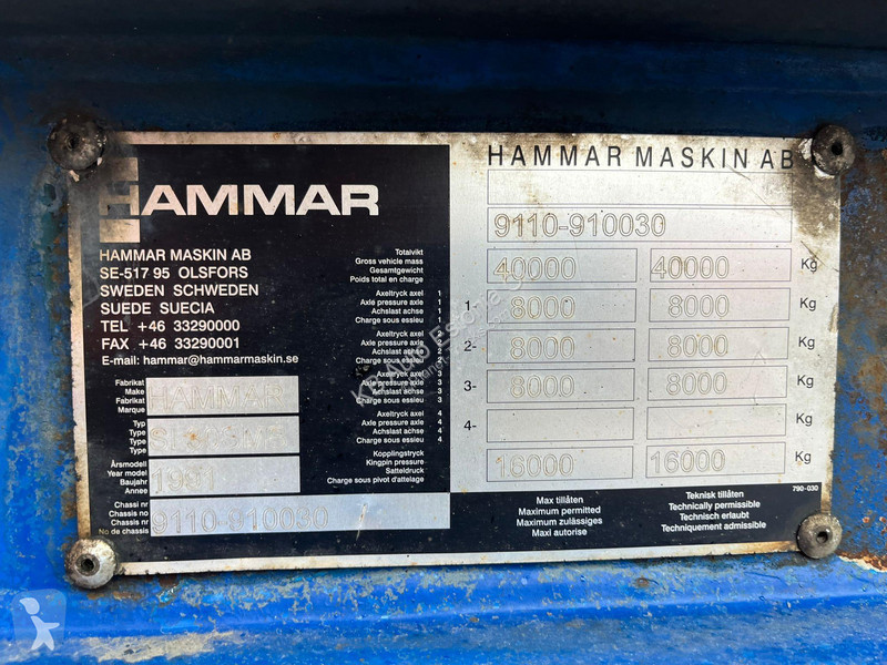 Semiremorca Hammar SL 30 SMS