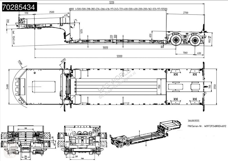 Semiremorca Doll T2P-S3FS21 2 axles NEW Pendle...