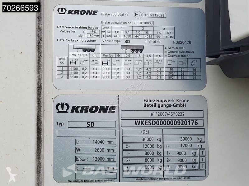 Semirimorchio Krone Thermo King 400 ATP Valid -...