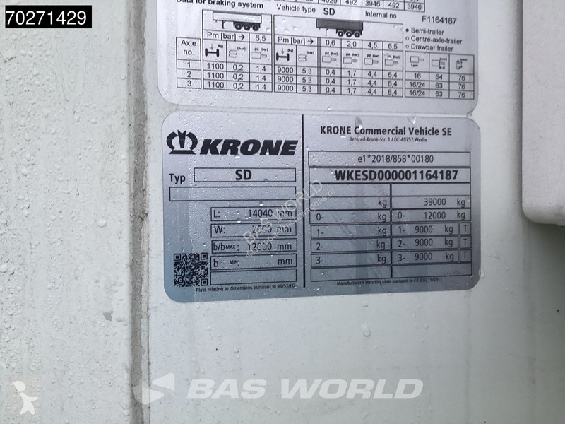 Oplegger Krone Carrier Vector 1550 3 axles...