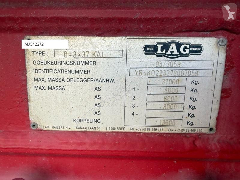 Semiremorca LAG 0-3-37 KAL - 3-AXLES ALU TIPPER...