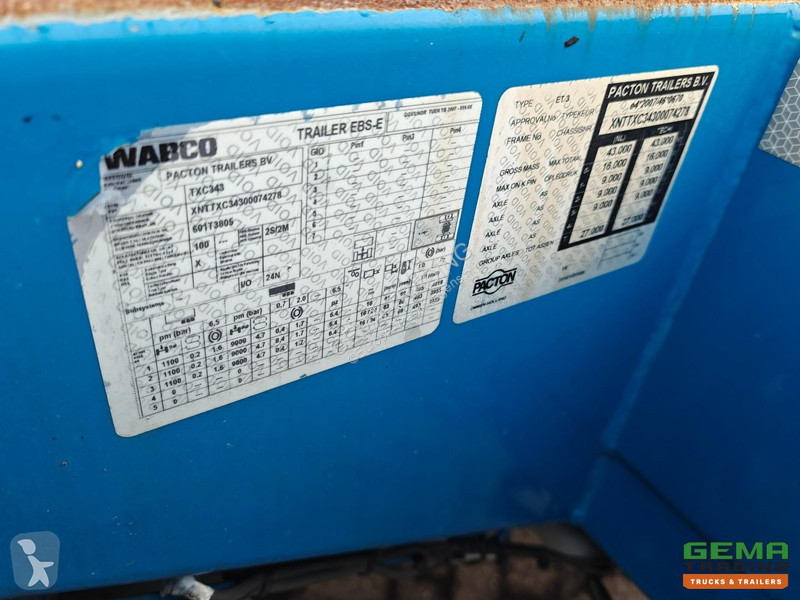 نصف مقطورة Pacton TXC343 3-Axle Valx - MULTI -...