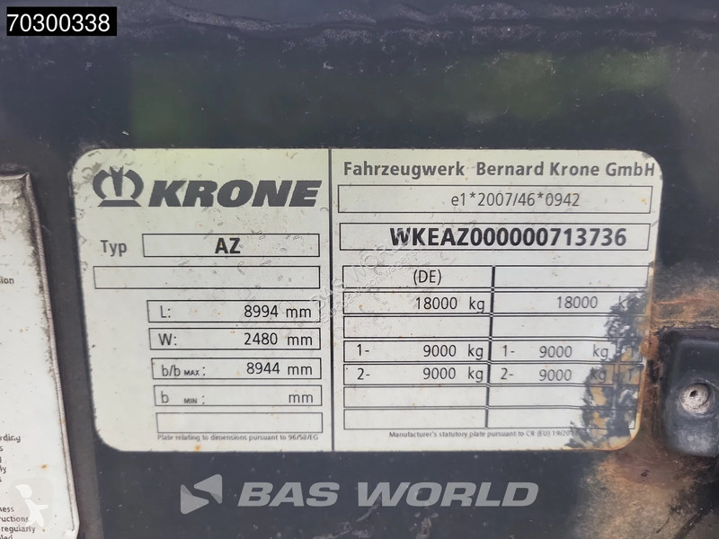 نصف مقطورة Krone AZ 20ft