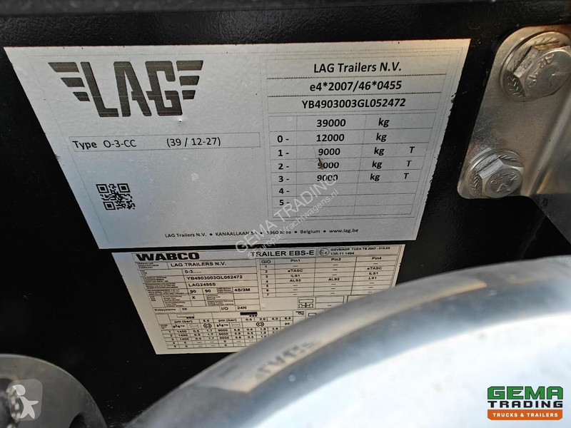Semirimorchio LAG O-3-CC 3 Axles MB - 30FT...