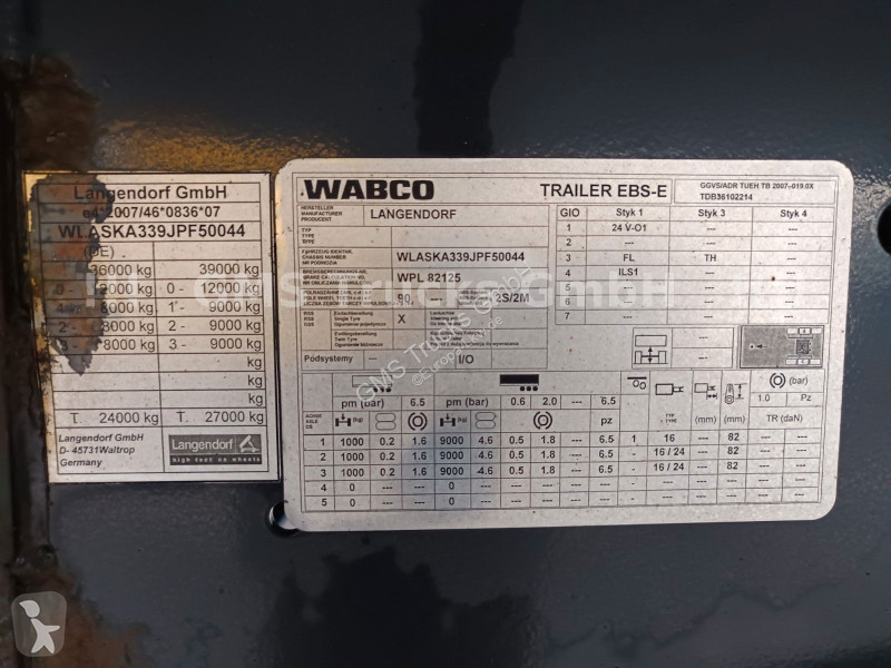 Semirimorchio Langendorf Kipper Alu / LG 5000kg...