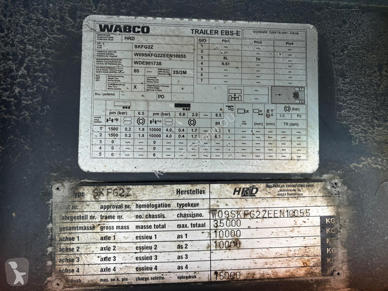 نصف مقطورة HRD SKFG2Z BOX L=11047 mm
