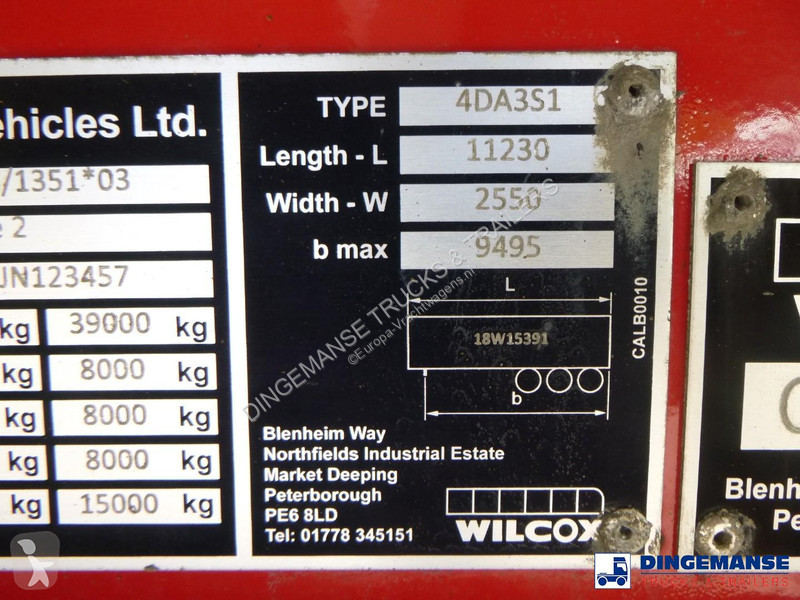 نصف مقطورة Wilcox Tipper trailer alu 55 m3 +...