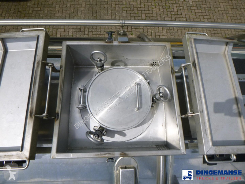 نصف مقطورة Burg Chemical tank inox L4BH 22.5 m3...
