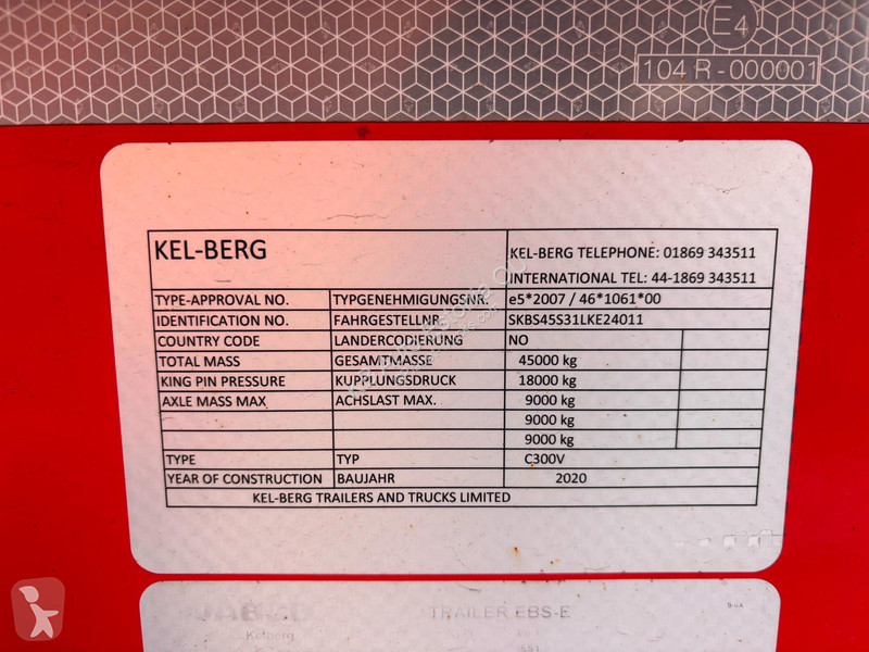 نصف مقطورة Kel-Berg C300V 1 AXLE LIFT